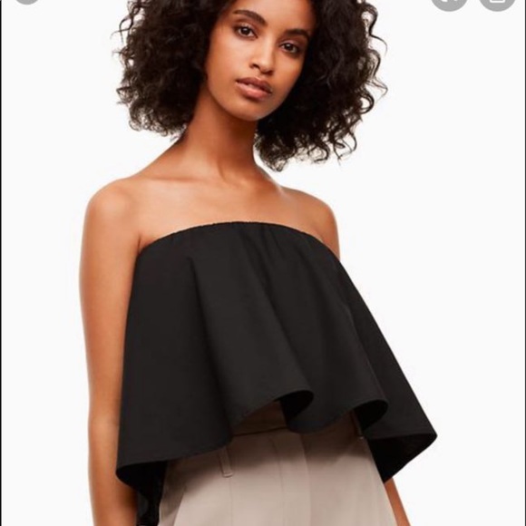 Aritzia babaton eckerd blouse tube top black size small - Picture 1 of 4